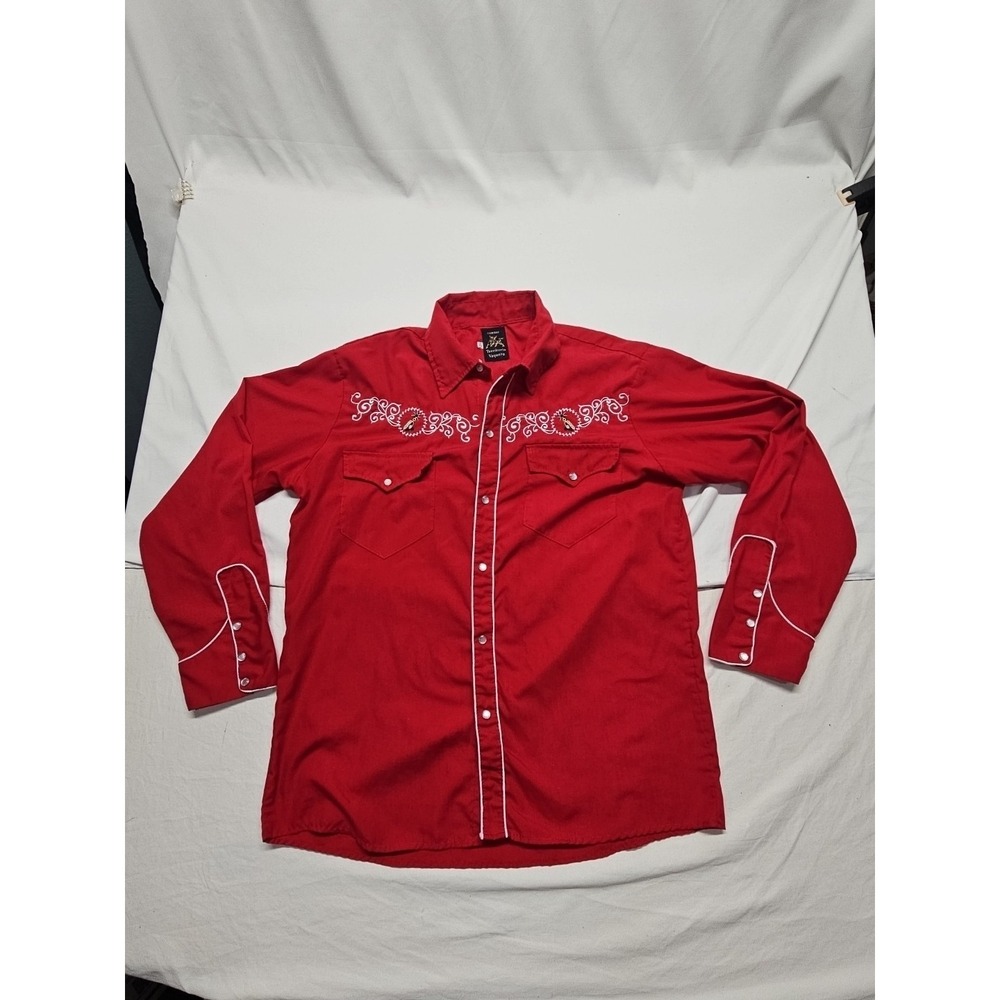Embroidery cowboy shirt for‎ men/Camisa de Vaquero con bordado Sz 42
